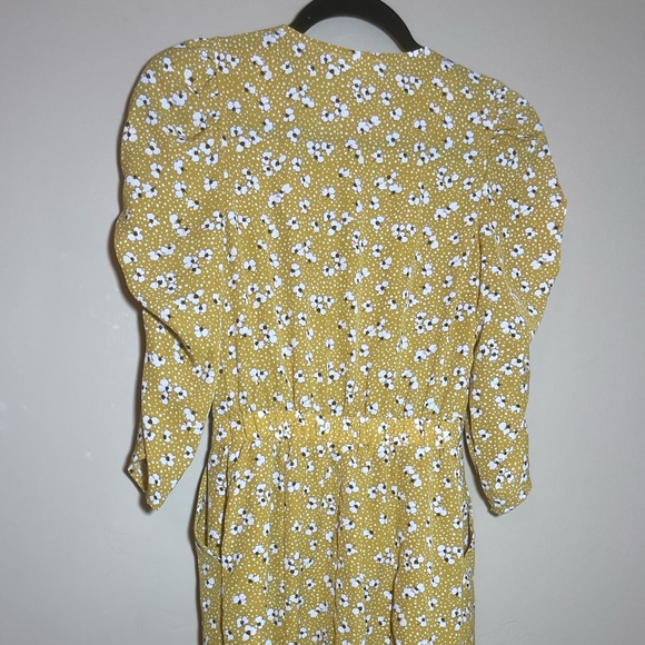 Melli day daisy print yellow dress v neck - Picture 2 of 8